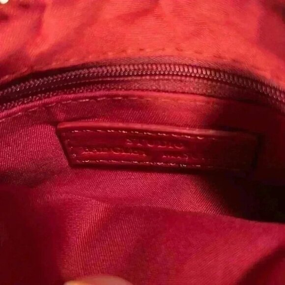 Badgley Mischka Studio Red Quilted Wristlet Clutch Wallet Purse Bag 7" New - Picture 6 of 7